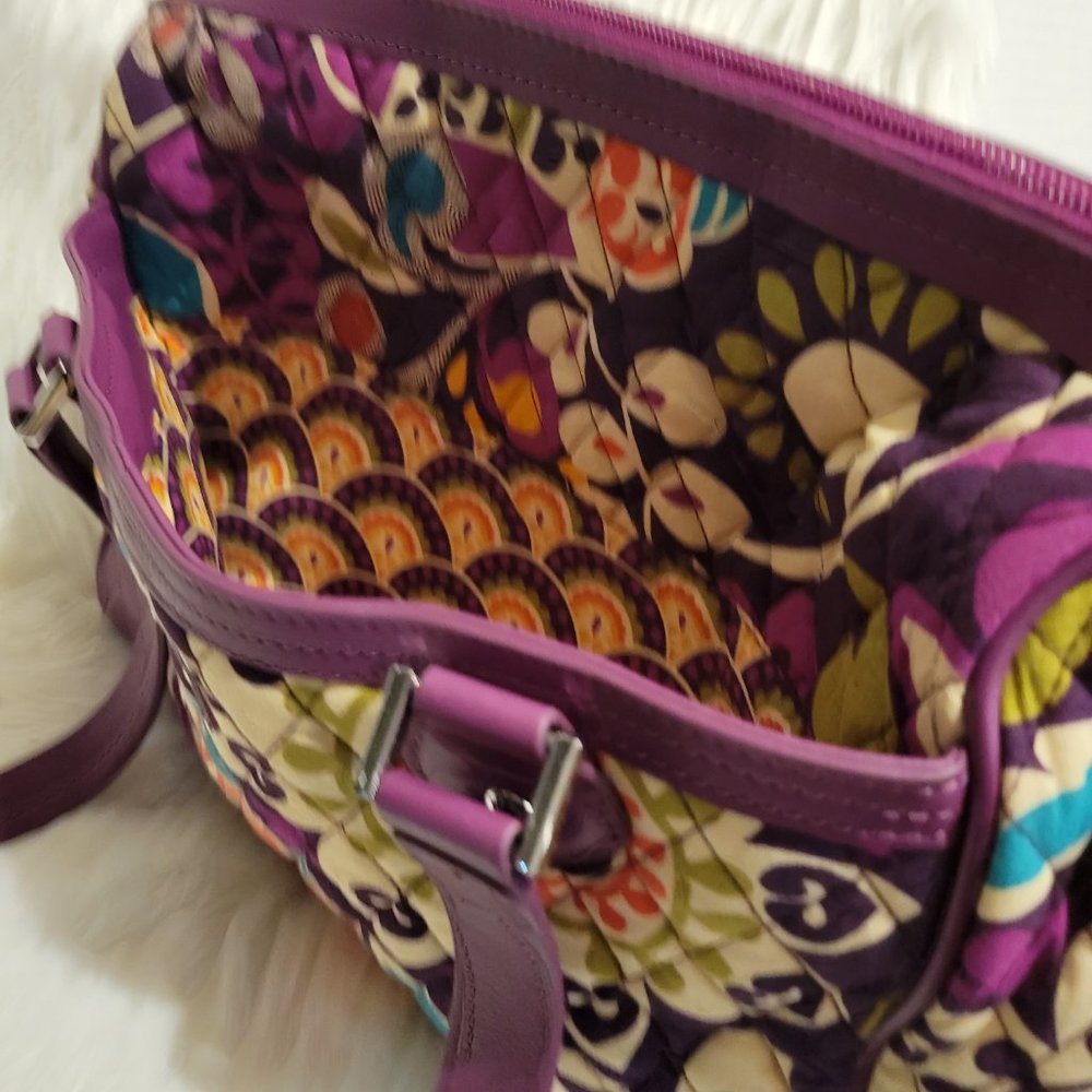 Vera Bradley “Plum Crazy” Satchel Bag - Picture 10 of 14